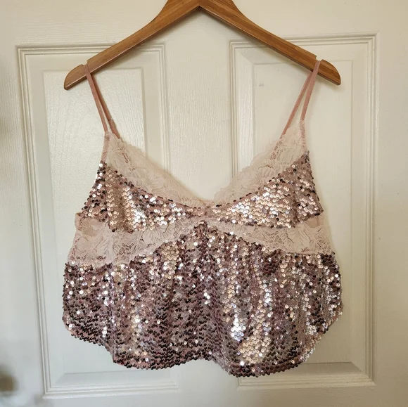 NWT Free People Right Rhythm Sequin Cami - Picture 3 of 9